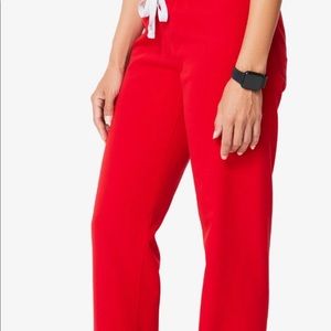 FIG Clothing Livingston Basic Scrub Pant in RED